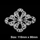 Sew-On Diamante Motif - 110mm x 90mm - Silver